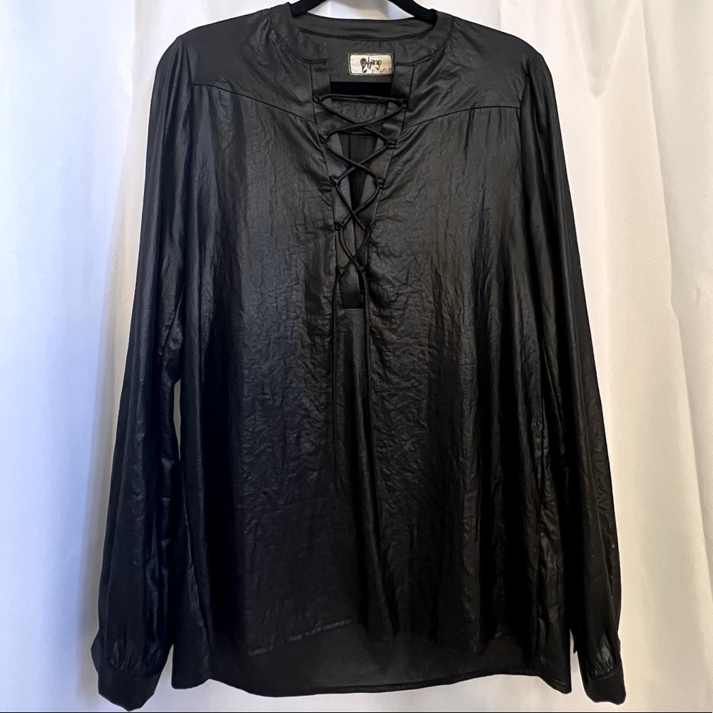 Luxury Lace-Up Blouse